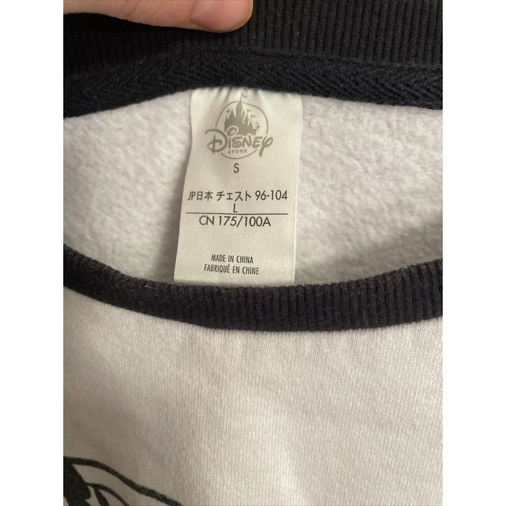 Mickey Mouse Sweatshirt Adult Small White Gold Black 1928 Zippers Pullover Faded